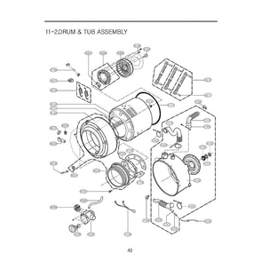 Section 1 Diagram and Parts List for CW2079CWD ABWEEUS LG Washer