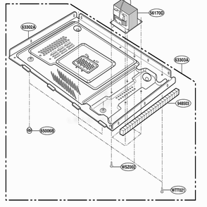 Base Plate Parts Diagram and Parts List for JES1656BH CBKEGEU LG Range