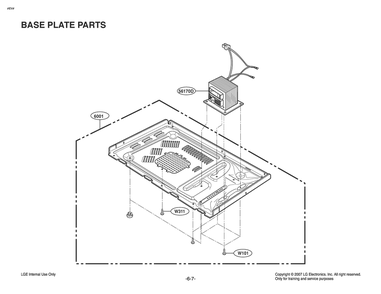 Base Plate Parts Diagram and Parts List for MS2042D CBKPLGN LG Miscellaneous