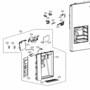 Part Location Diagram of EBR79159763 LG PCB ASSEMBLY,DISPLAY