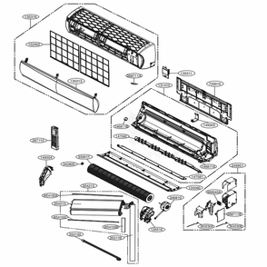 Indoor Unit Diagram and Parts List for LSN303HLV AWHBEUS LG Air Conditioner