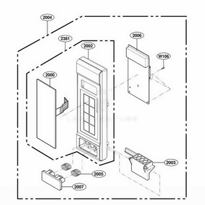 Part Location Diagram of EBR73927303 LG PCB ASSEMBLY,MAIN