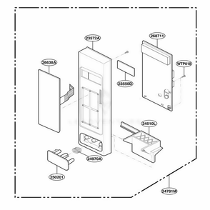 Part Location Diagram of 3572W1A154F LG Control Panel