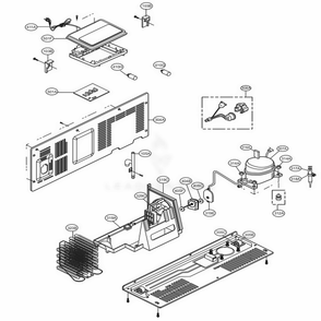 Machine Compartment Diagram and Parts List for LSXS26366D ASBCNA3 LG Refrigerator