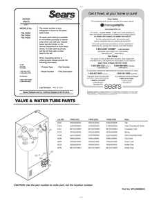 Valve And Water Tube Parts Diagram and Parts List for GR-J318LQTM AWBCSE2 LG Refrigerator