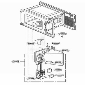 Latch Board Parts Diagram and Parts List for MT4140SKB AB1EWRP LG Wall Oven