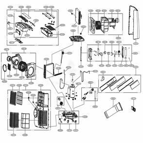 Main Diagram and Parts List for LP1218GXR AGRAOSH LG Air Conditioner