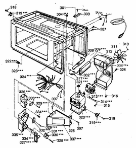 Switches And Microwave Parts Diagram and Parts List for 7218852580  Kenmore Microwave