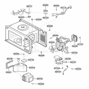 Interior Parts Diagram and Parts List for GT4185SKT ABSEWRP LG Range