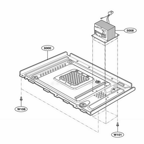 Base Plate Parts Diagram and Parts List for 66222 CW1ESEA LG Refrigerator