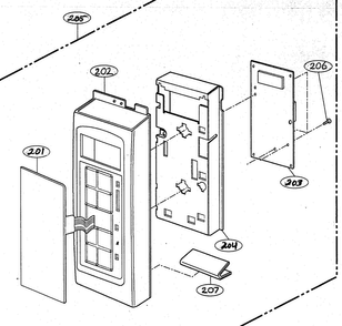 Controller Parts Diagram and Parts List for MV-1715W  LG Microwave