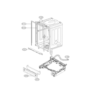 Exploded View 2 Diagram and Parts List for LDS5040ST 00 LG Dishwasher