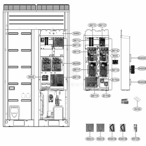 Main 1 Diagram and Parts List for ARUB144BTE4 AWGBLUS LG Air Conditioner