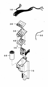 Control Box Assy Diagram and Parts List for 58074055400  Kenmore Air Conditioner