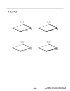 Shelf Part Diagram and Parts List for GR-X30FGNGM AGRCNA0 LG Refrigerator