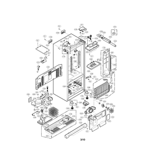 Case Diagram and Parts List for LFX25950TT 00 LG Refrigerator