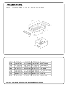 Freezer Parts Diagram and Parts List for GC-L258VSXD ASTCSE2 LG Refrigerator