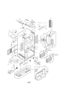 Case Parts Diagram and Parts List for LFX33975ST 03 LG Refrigerator