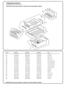 Freezer Parts Diagram and Parts List for GR-L268LQTM ASWCSE2 LG Refrigerator