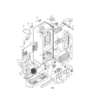 Case Diagram and Parts List for LFD25860TT 00 LG Refrigerator