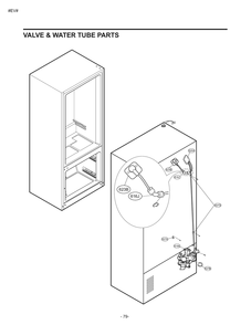 Valve And Water Tube Parts Diagram and Parts List for GM-L268NQJP ASWCNA1 LG Refrigerator