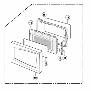 Door Parts Diagram and Parts List for NNS723BL KBKEMAT LG Range