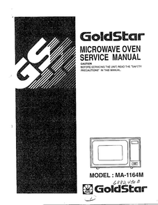 Microwave Oven Serv. Manual/frt Cvr. Diagram and Parts List for MA-1164M  LG Microwave
