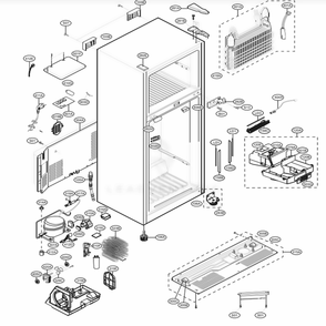Case Parts Diagram and Parts List for 68033 ASTCSE1 LG Refrigerator