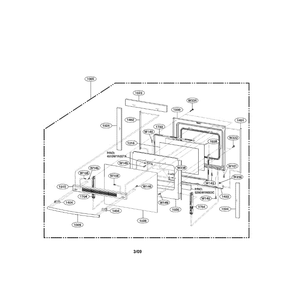 Door Diagram and Parts List for LRE30451SB 03 LG Range