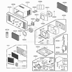 Main Diagram and Parts List for CP12G10 AWYAFRD LG Air Conditioner