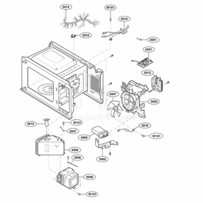 Interior Parts Diagram and Parts List for LCS1013SW CWHEBBY LG Range