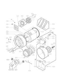 Drum And Tub Assembly Parts Diagram and Parts List for WM2277HW  LG Washer