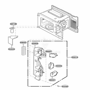 Latch Board Parts Diagram and Parts List for MB3949G CBKPNPL LG Range