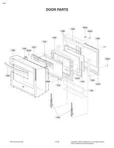 Door Parts Diagram and Parts List for FS1775LS ABDLLGA LG Range