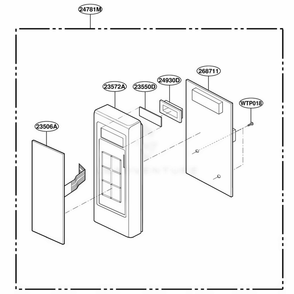 Part Location Diagram of 6871W1S100G LG PCB ASSEMBLY,SUB