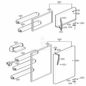 Door Parts Diagram and Parts List for 78039 AWBCSE4 LG Refrigerator