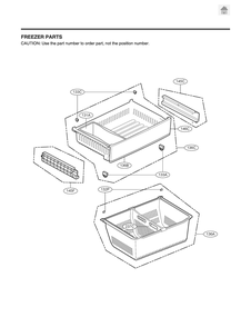 Freezer Parts Diagram and Parts List for GR-B238NSSH ASTCNA0 LG Refrigerator