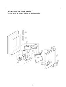Ice Maker And Ice Bin Parts Diagram and Parts List for GR-J31GHSJM ASBCNA1 LG Refrigerator