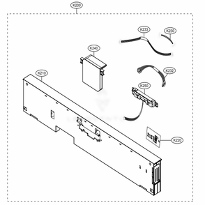 Panel Assembly Diagram and Parts List for LDT7797BM ABMEEUS LG Dishwasher