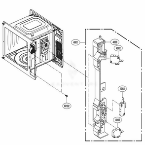 Latch Board Parts Diagram and Parts List for LSRM2085ST CSSESTD LG Range
