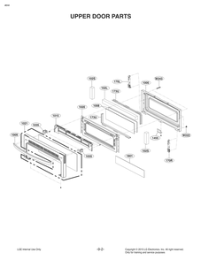 Upper Door Parts Diagram and Parts List for FD1773LS ASTLLGA LG Range