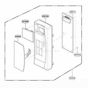 Part Location Diagram of 3506W1A622C LG MEMBRANE