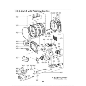 Section 2 Diagram and Parts List for DLGX0002TM ASTEEUS LG Dryer
