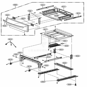 Part Location Diagram of 383EW0N001X LG PARTS ASSEMBLY