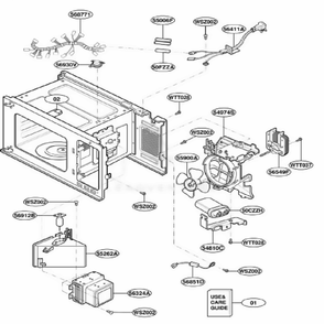 Interior Parts Diagram and Parts List for KCMS135HBT0 BSEKAD LG Range