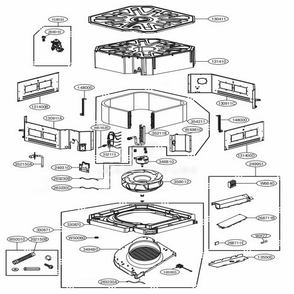 Indoor Unit Diagram and Parts List for LCN368HV ANWBEUS LG Air Conditioner