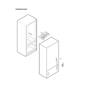 Ice Maker Diagram and Parts List for LDCS24223S 00 LG Refrigerator