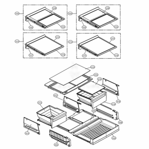 Refrigerator Parts Diagram and Parts List for 75053 ASTCSE0 LG Refrigerator