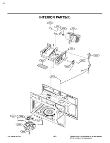 Interior Parts(Ii) Diagram and Parts List for MV1746AD CBKELGA LG Microwave