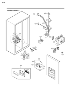 Ice &water Parts Diagram and Parts List for GM-L237ZQHL ABICSE0 LG Refrigerator